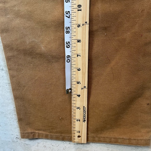 Vintage Mens Carhartt Double Knee Duck Canvas Bib Overalls - Picture 12 of 16